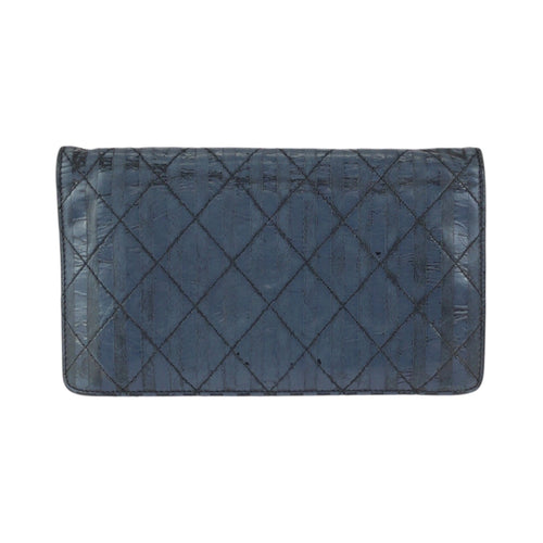 Chanel Navy Leather Wallet (Bi-Fold) (Pre-Owned)