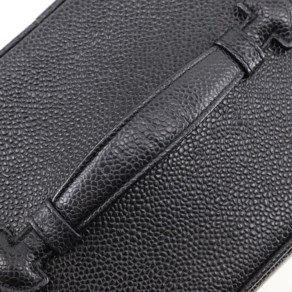 Chanel Black Caviar Leather Handbag Pouch (Pre-Owned)