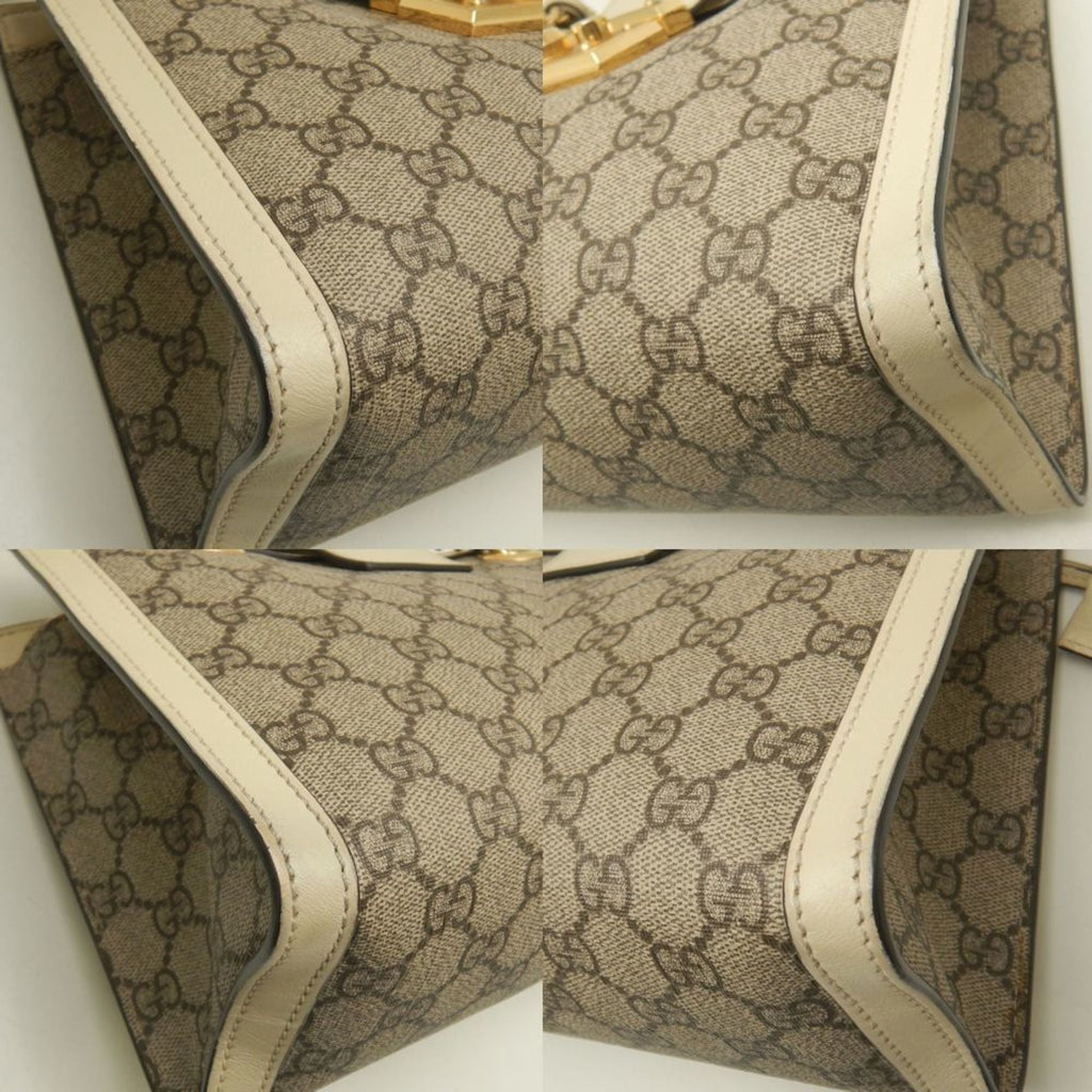 Gucci Padlock Beige Ivory Gg Supreme Tote Bag (Pre-Owned)