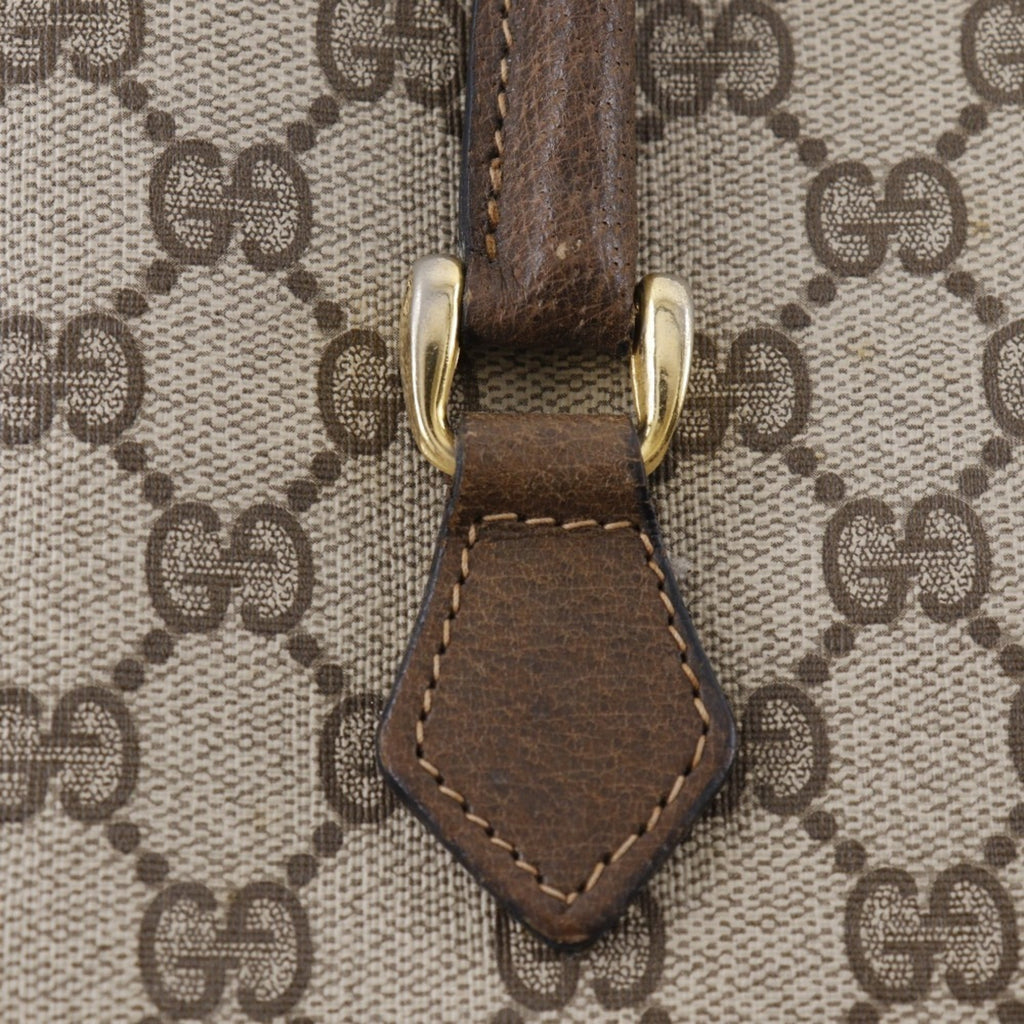 Gucci Sherry Line Brown Pvc Handbag (Pre-Owned)