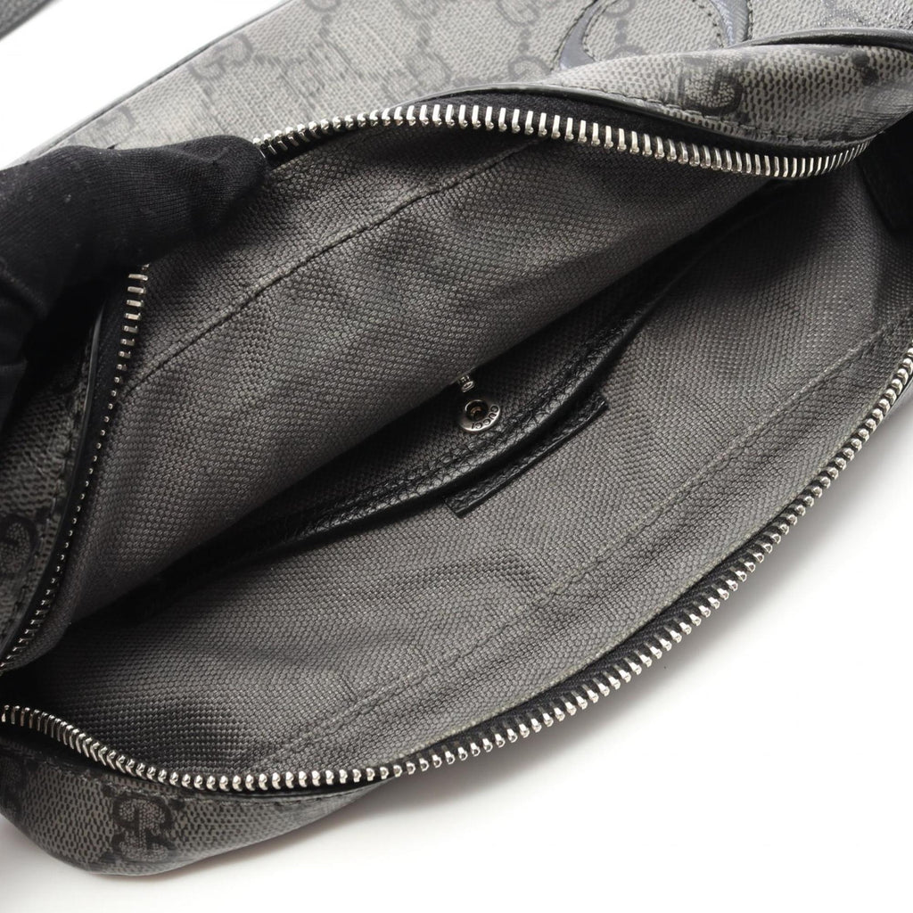 Gucci Black Gray Gg Supreme Shoulder Bag (Pre-Owned)