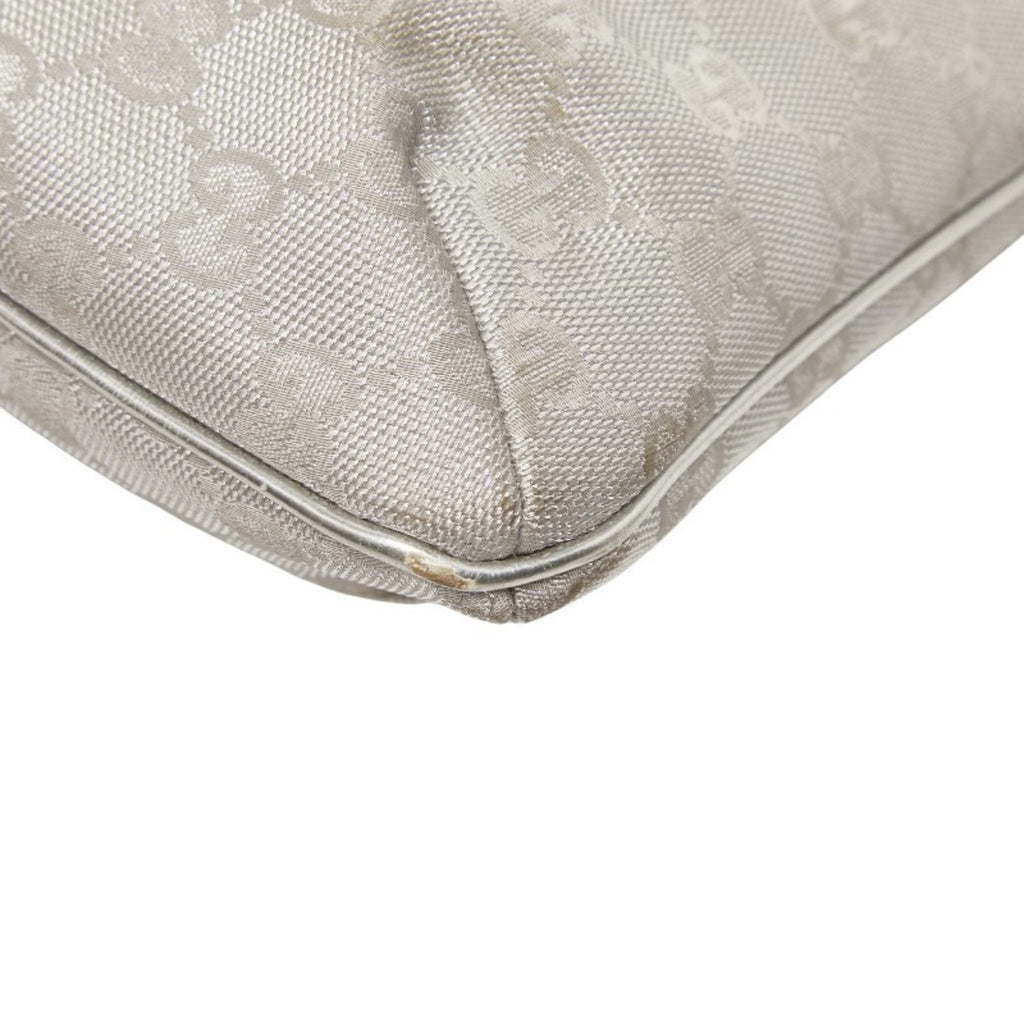 Gucci Gg Canvas Silver Gg Canvas Shoulder Bag (Pre-Owned)