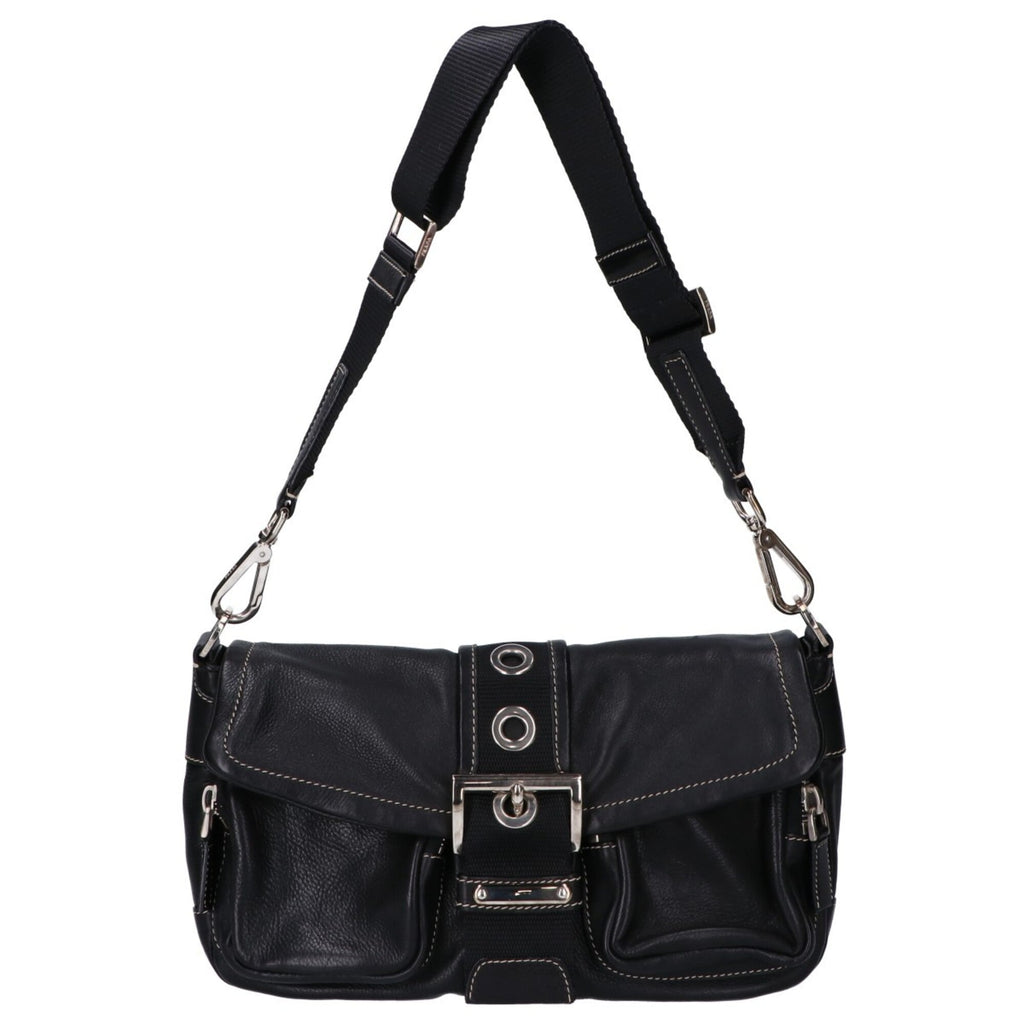 Prada Black Leather Shoulder Bag (Pre-Owned)