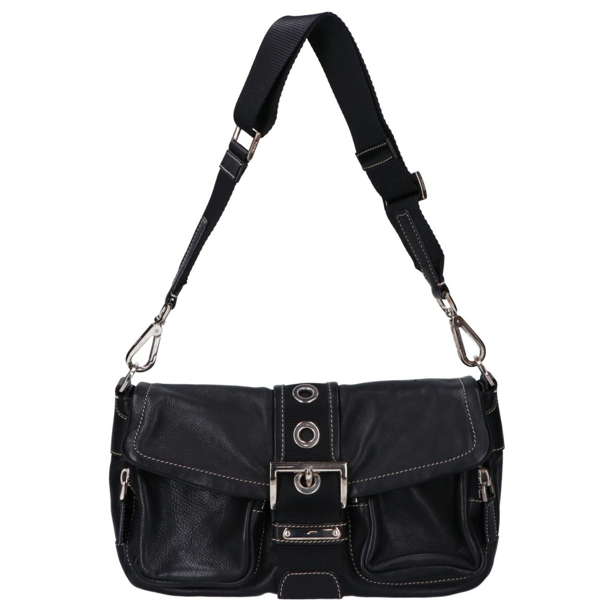 Prada Black Leather Shoulder Bag (Pre-Owned)