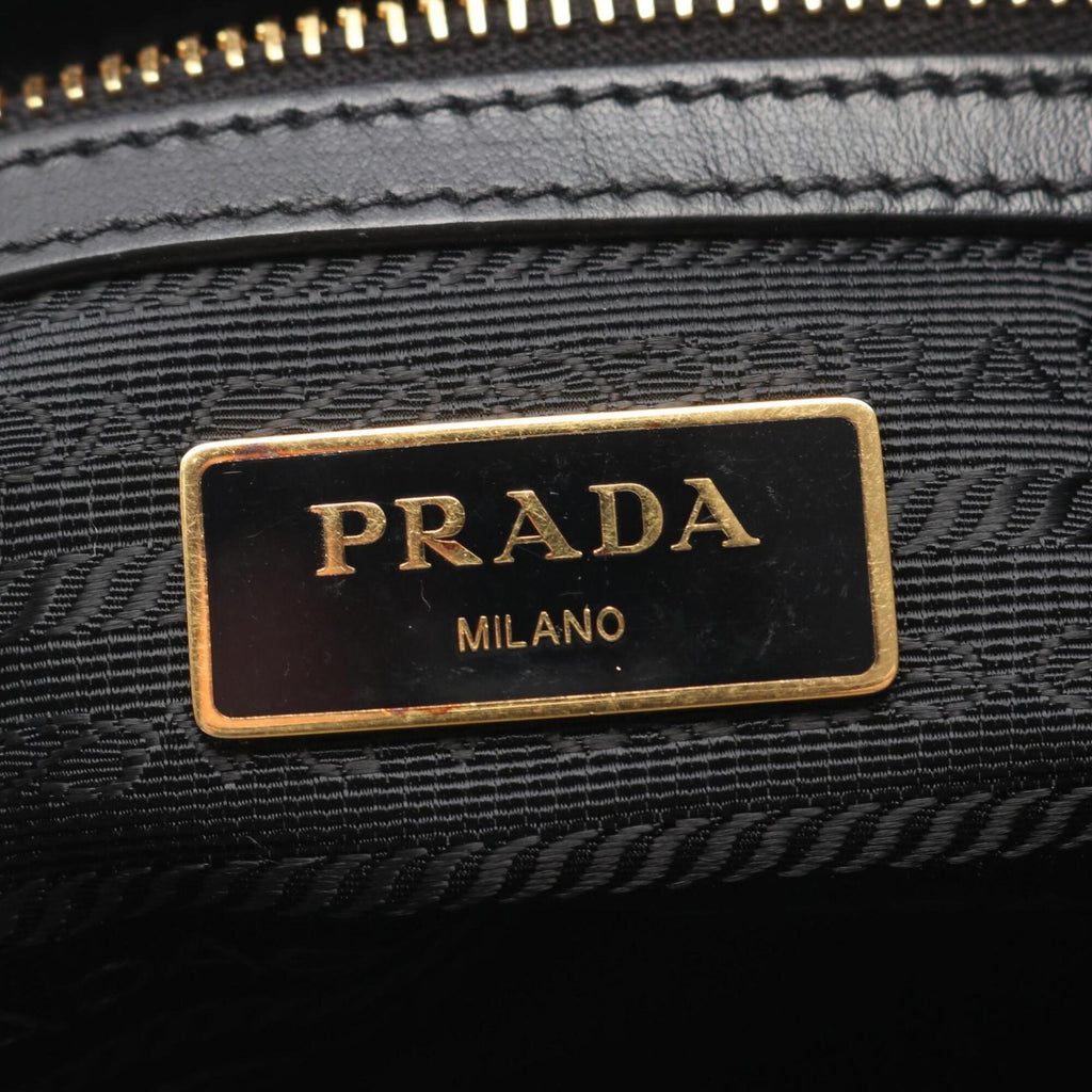 Prada Black Nylon Leather Handbag (Pre-Owned)