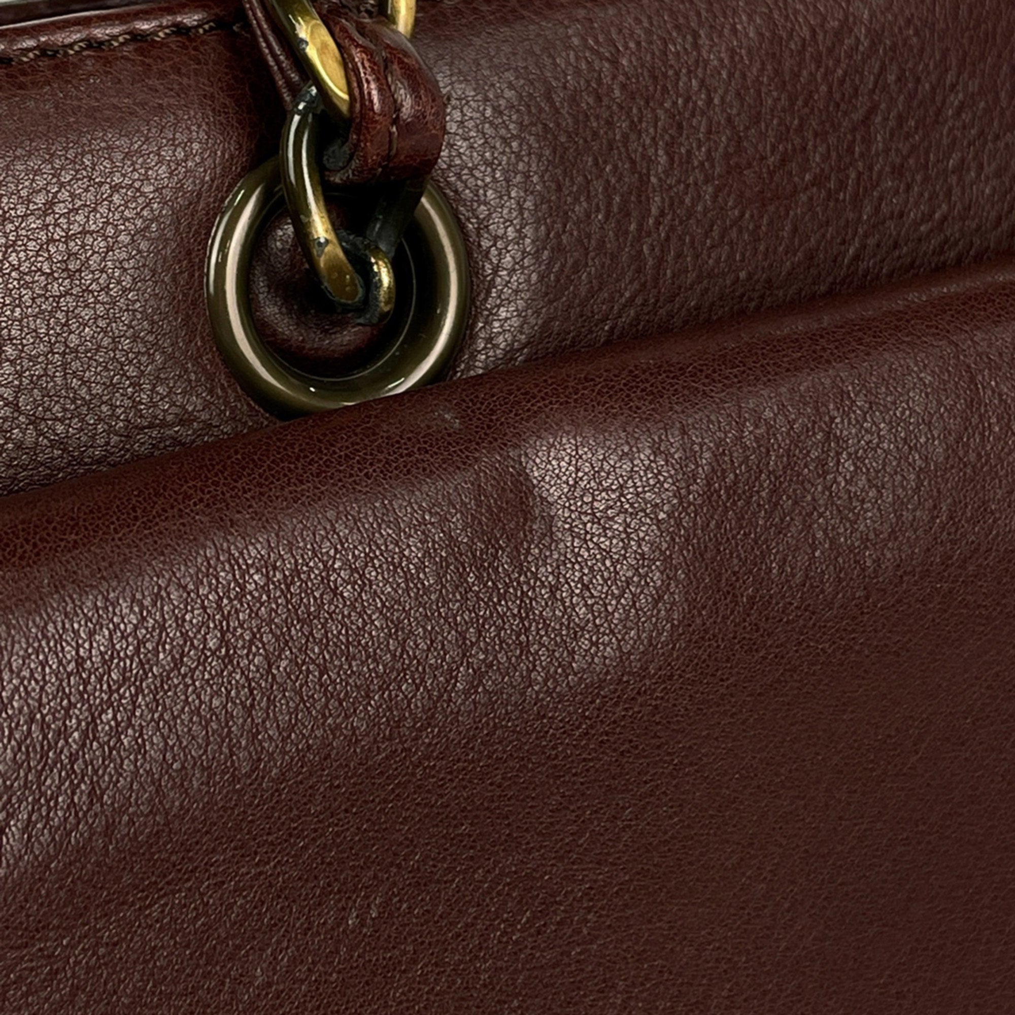 Chanel Brown Leather Handbag Tote Bag (Pre-Owned)