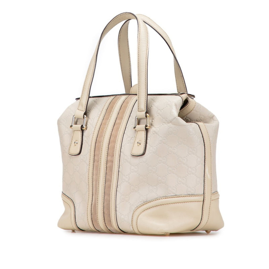 Gucci Guccissima Beige Leather Handbag (Pre-Owned)