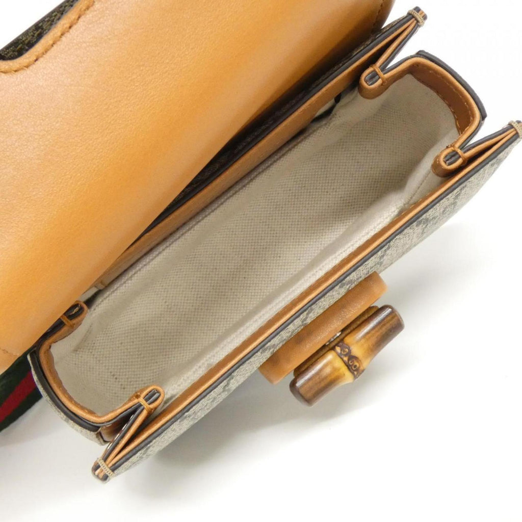 Gucci Beige Brown Gg Supreme Leather Fanny Pack (Pre-Owned)