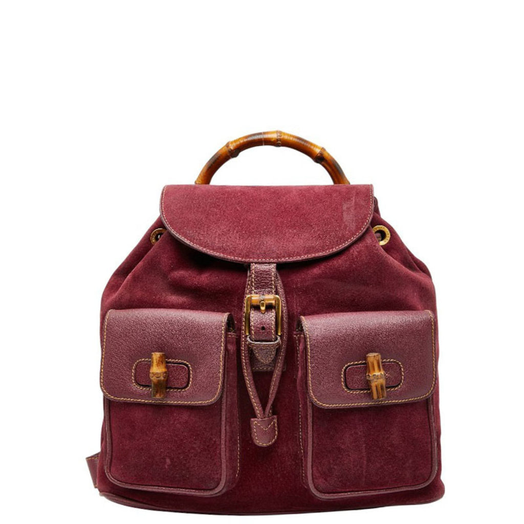 Gucci Purple Suede Backpack (Pre-Owned)