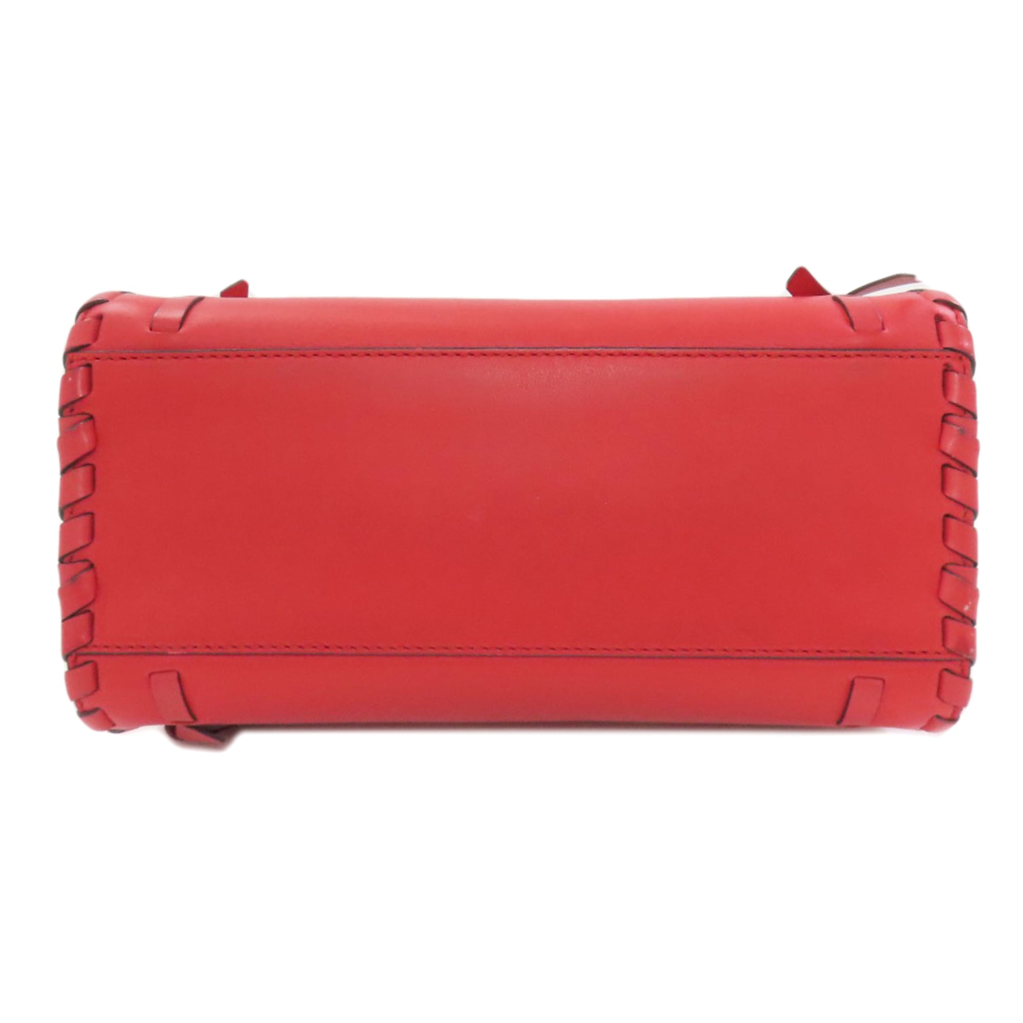 Fendi Red Color Leather Handbag (Pre-Owned)