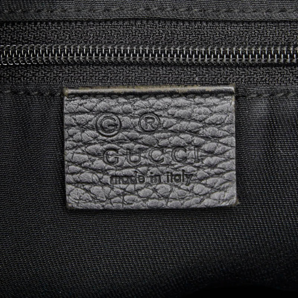 Gucci Black Canvas Leather Shoulder Bag (Pre-Owned)