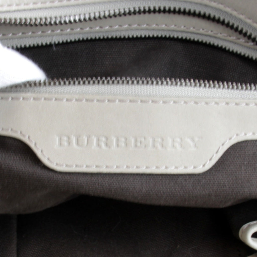Burberry Beige Pvc Handbag Tote Bag (Pre-Owned)