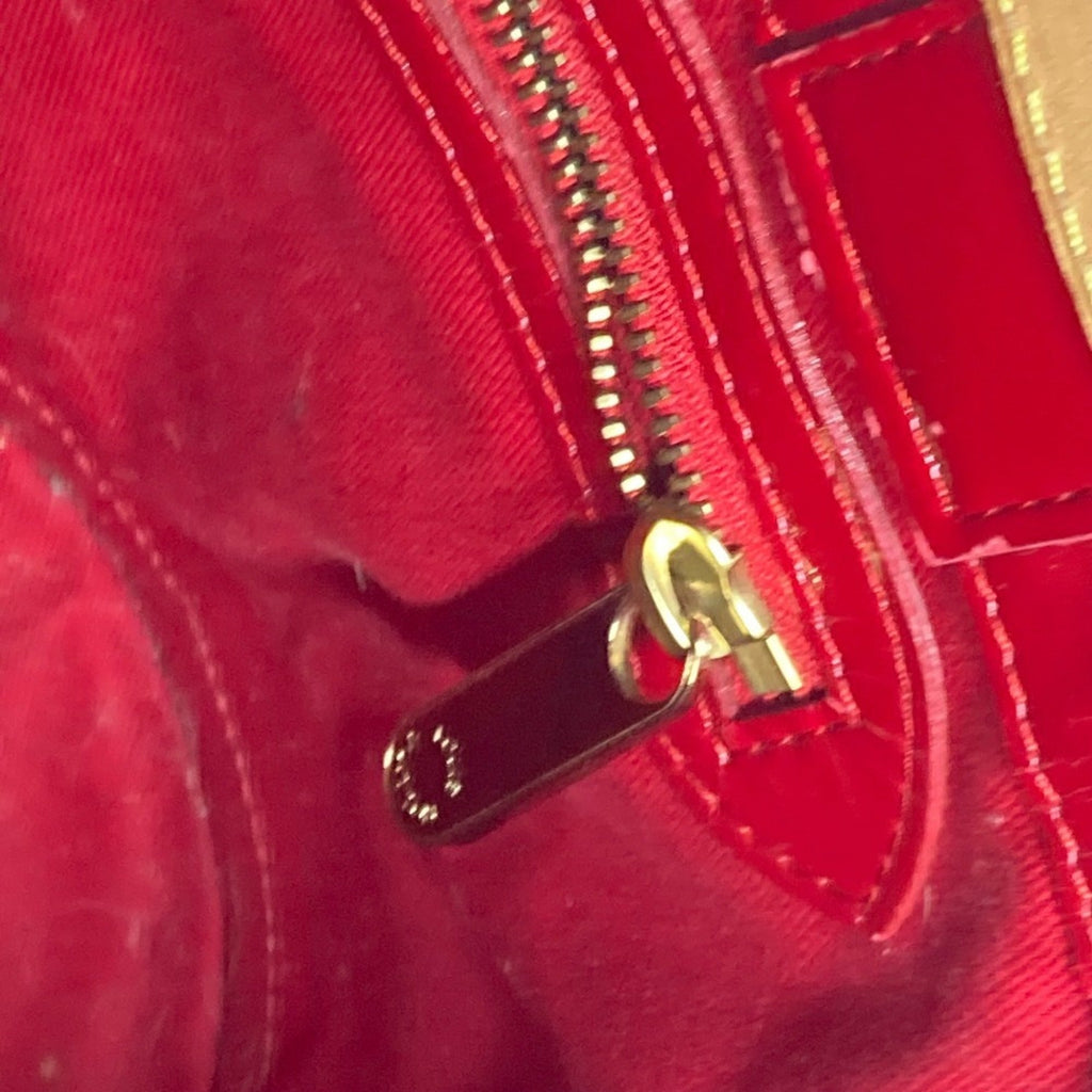 Louis Vuitton Brown Red Color Monogram Shoulder Bag Tote Bag (Pre-Owned)