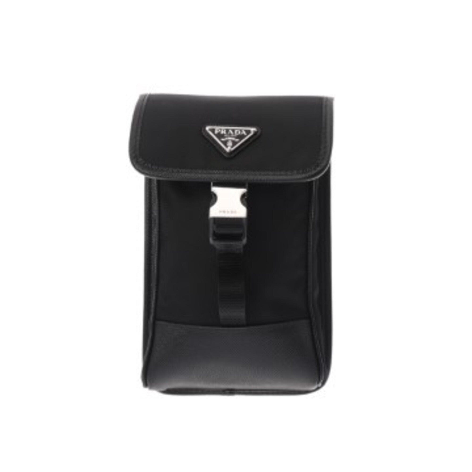 Prada Black Nylon Leather Shoulder Bag (Pre-Owned)