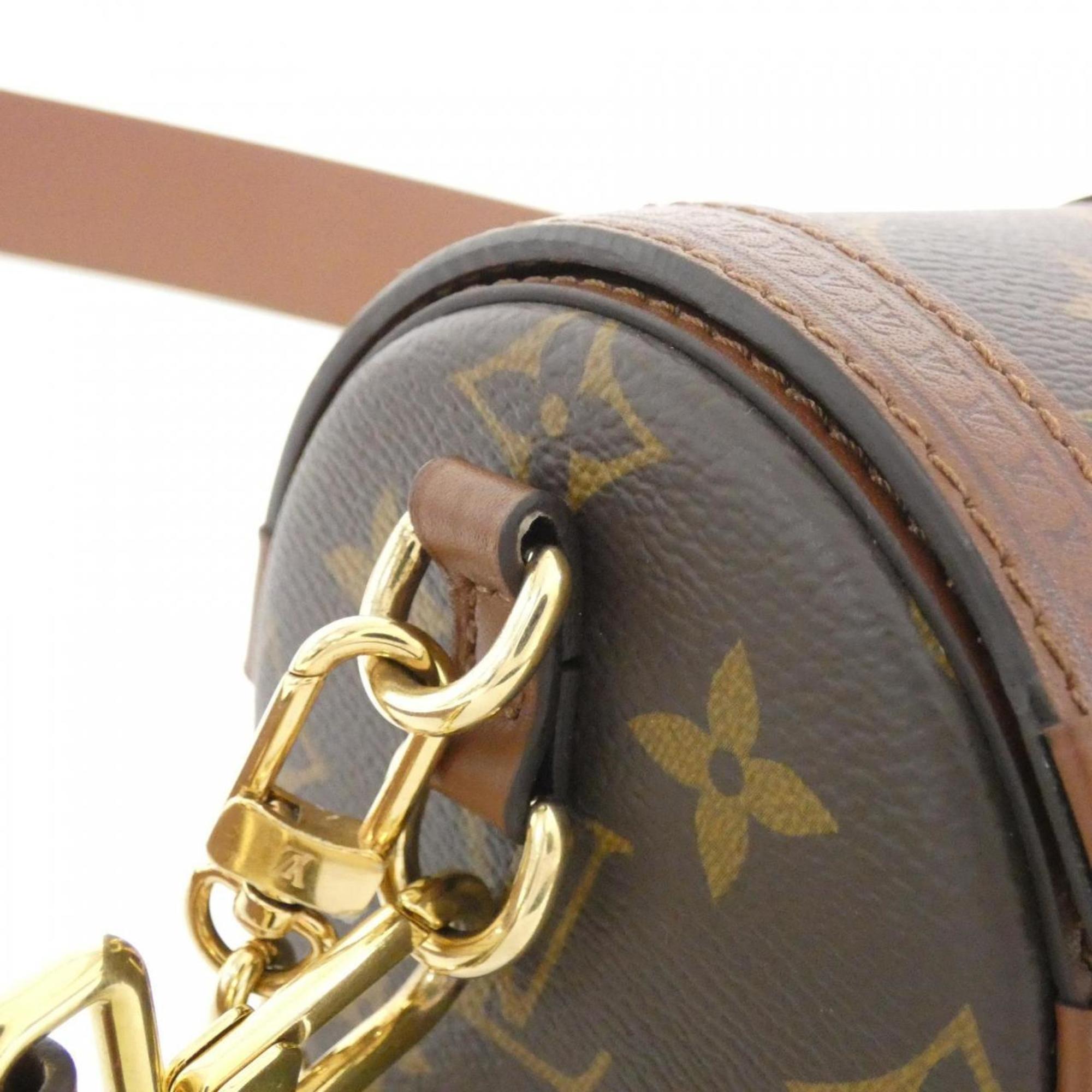 Louis Vuitton Monogram Marron Coated Canvas Shoulder Bag (Pre-Owned)