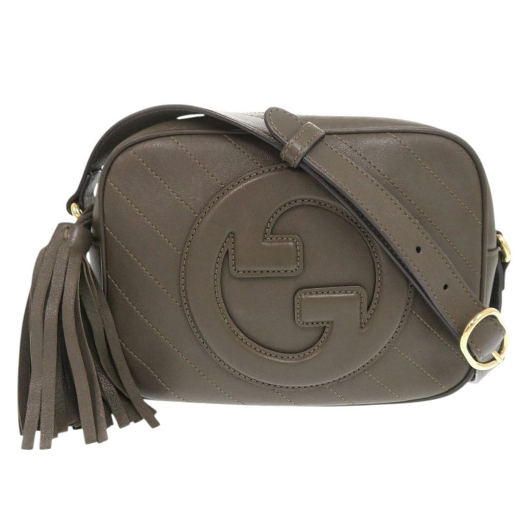 Gucci Brown Leather Shoulder Bag (Pre-Owned)