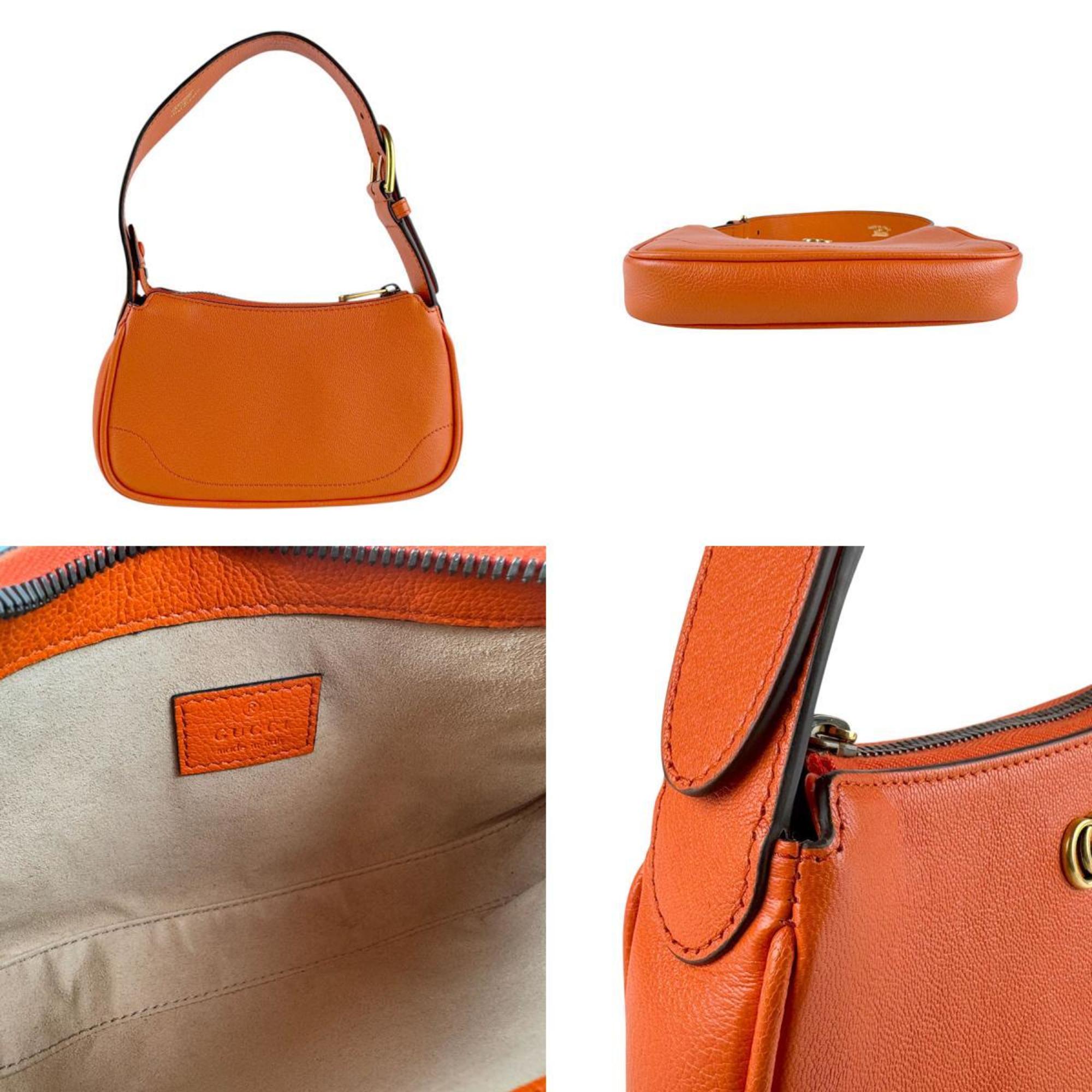 Gucci Orange Leather Handbag (Pre-Owned)