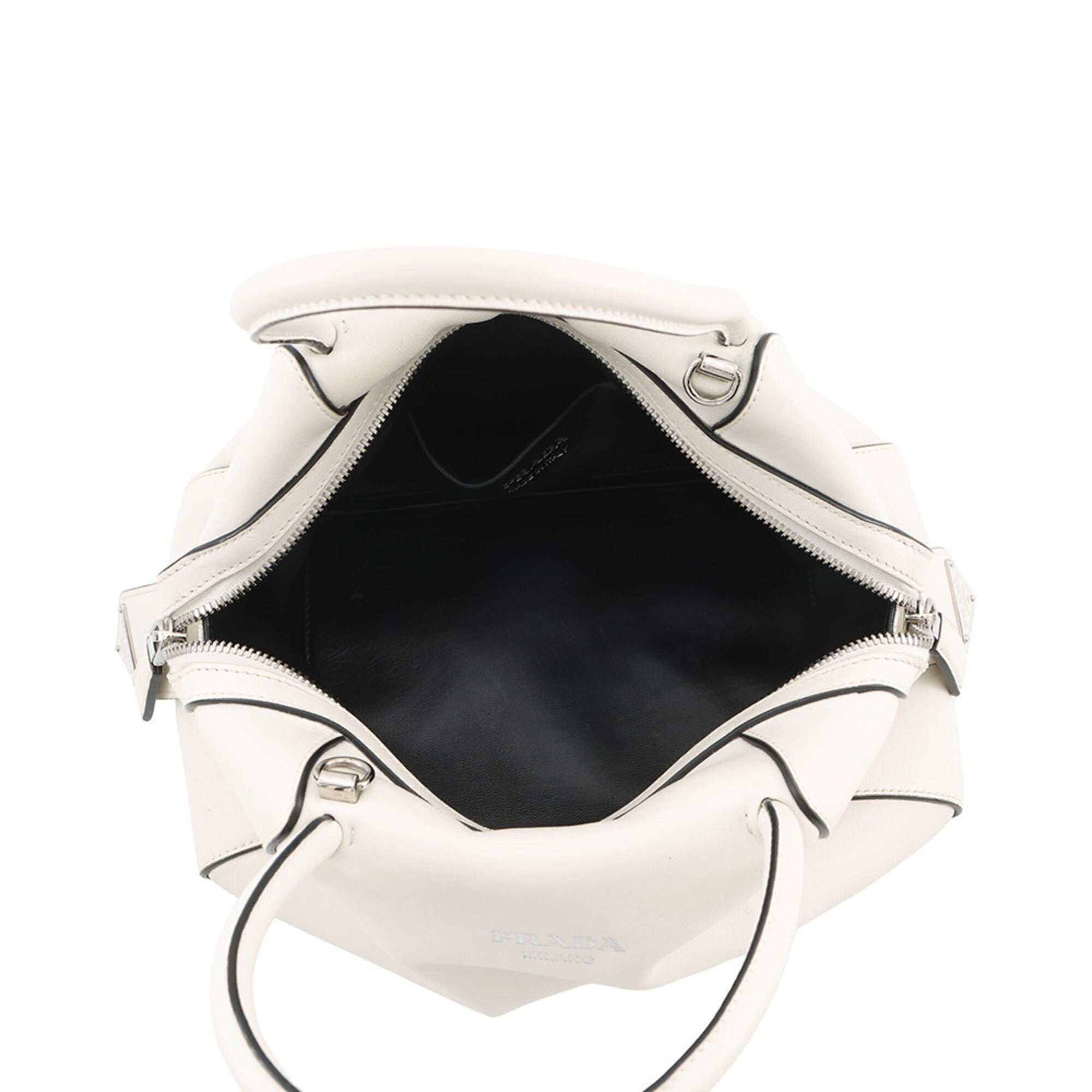 Prada White Leather Handbag (Pre-Owned)