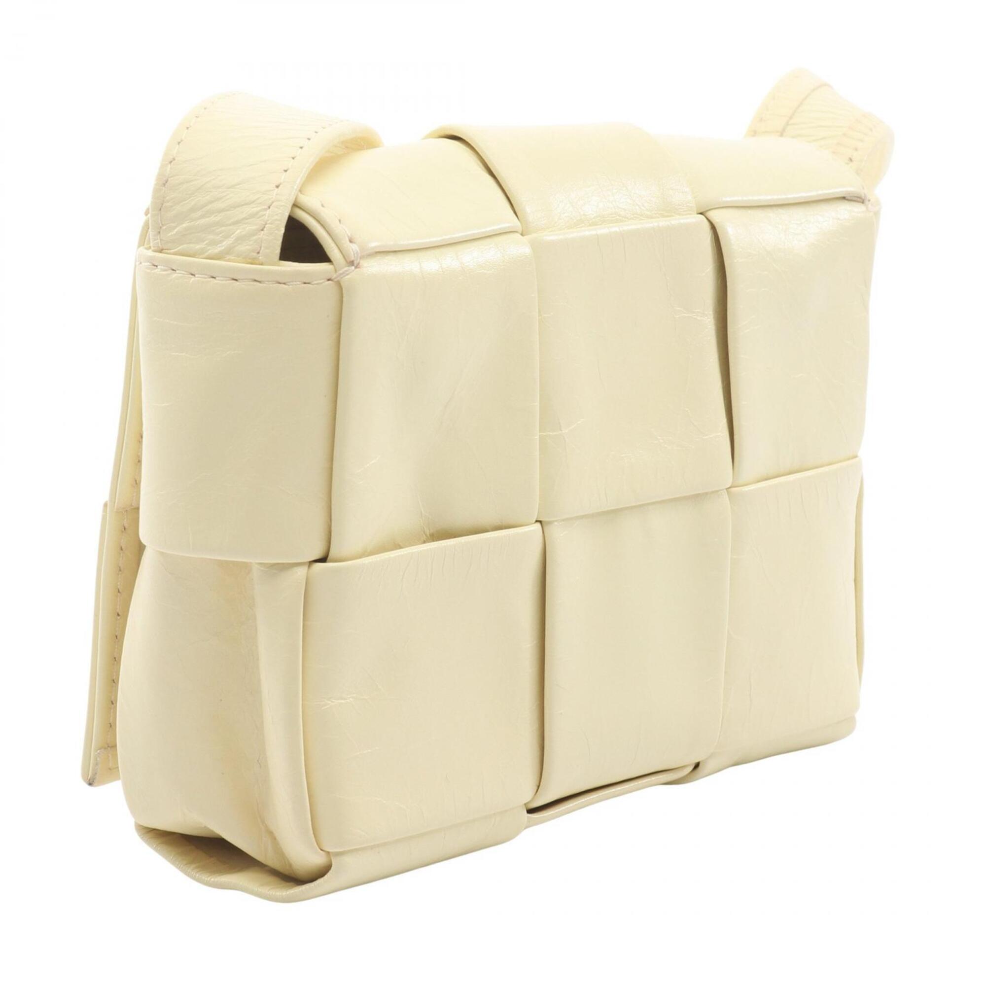 Bottega Veneta Yellow Leather Handbag Shoulder Bag (Pre-Owned)