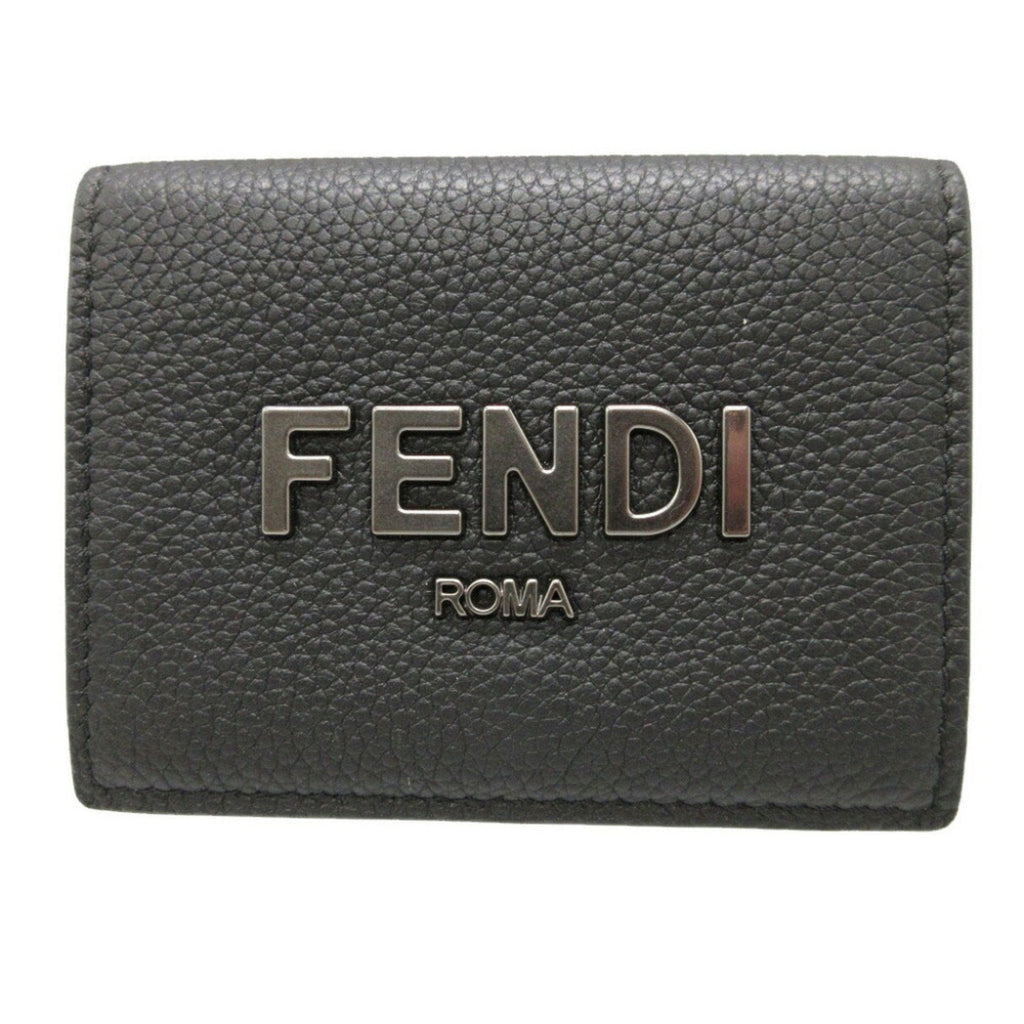 Fendi Black Leather Wallet (Tri-Fold) (Pre-Owned)