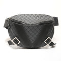 Bottega Veneta Intrecciato Black Rubber Shoulder Bag Sling Bag (Pre-Owned)