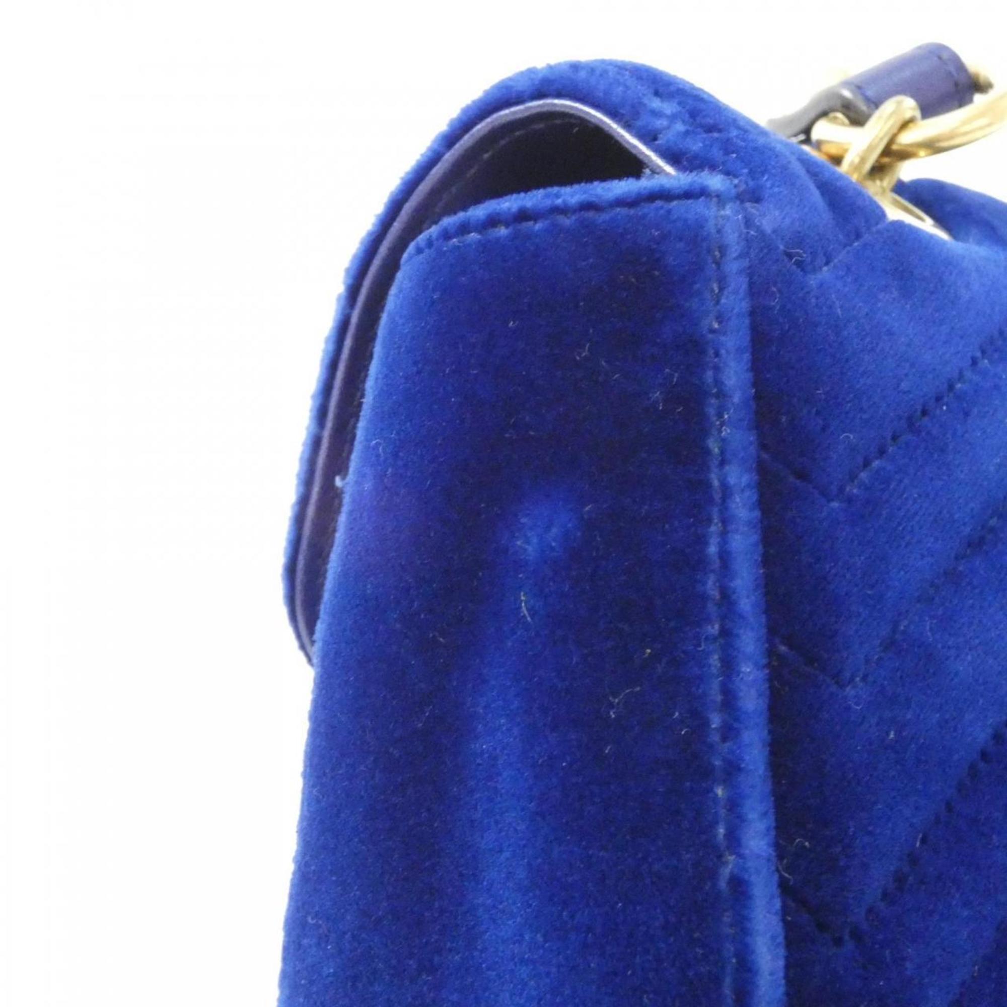 Gucci Blue Velvet Shoulder Bag (Pre-Owned)