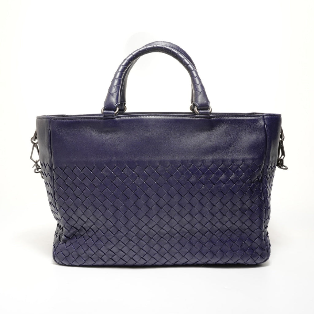 Bottega Veneta Intrecciato Purple Intrecciato Handbag (Pre-Owned)