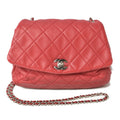 Chanel Red Color Leather Shoulder Bag (Pre-Owned)