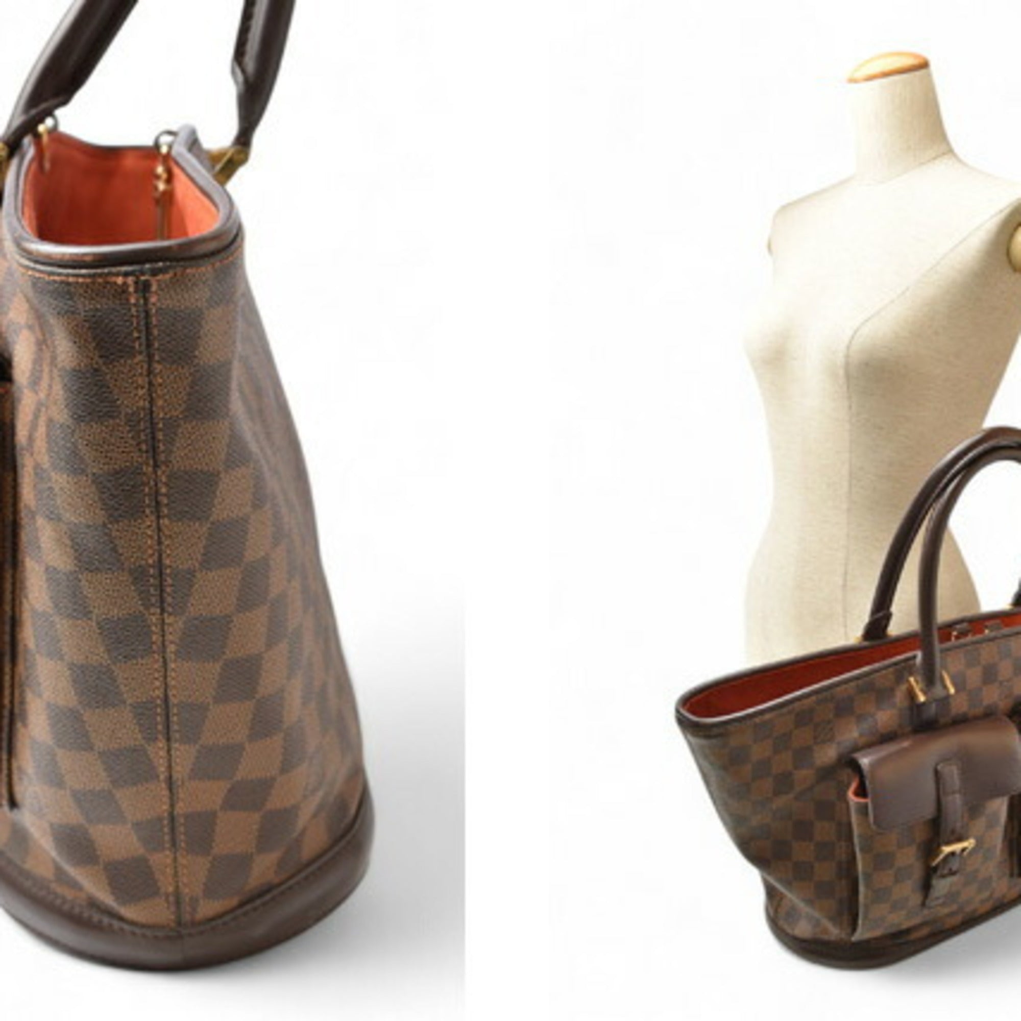 Louis Vuitton Damier Canvas Ebene Damier Canvas Shoulder Bag Tote Bag (Pre-Owned)