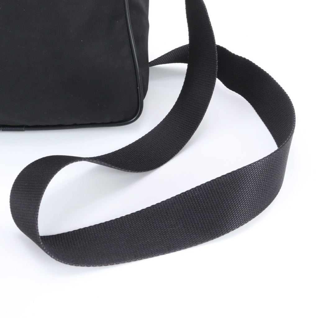 Prada Black White Nylon Shoulder Bag Tote Bag (Pre-Owned)