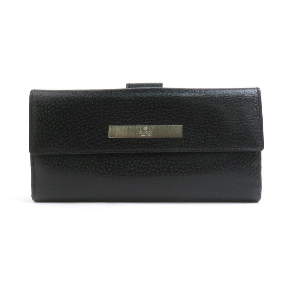 Gucci Black Leather Long Wallet (Bi-Fold) (Pre-Owned)