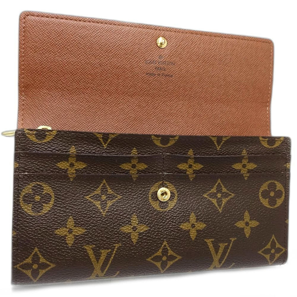 Louis Vuitton Monogram Brown Canvas Long Wallet (Bi-Fold) (Pre-Owned)