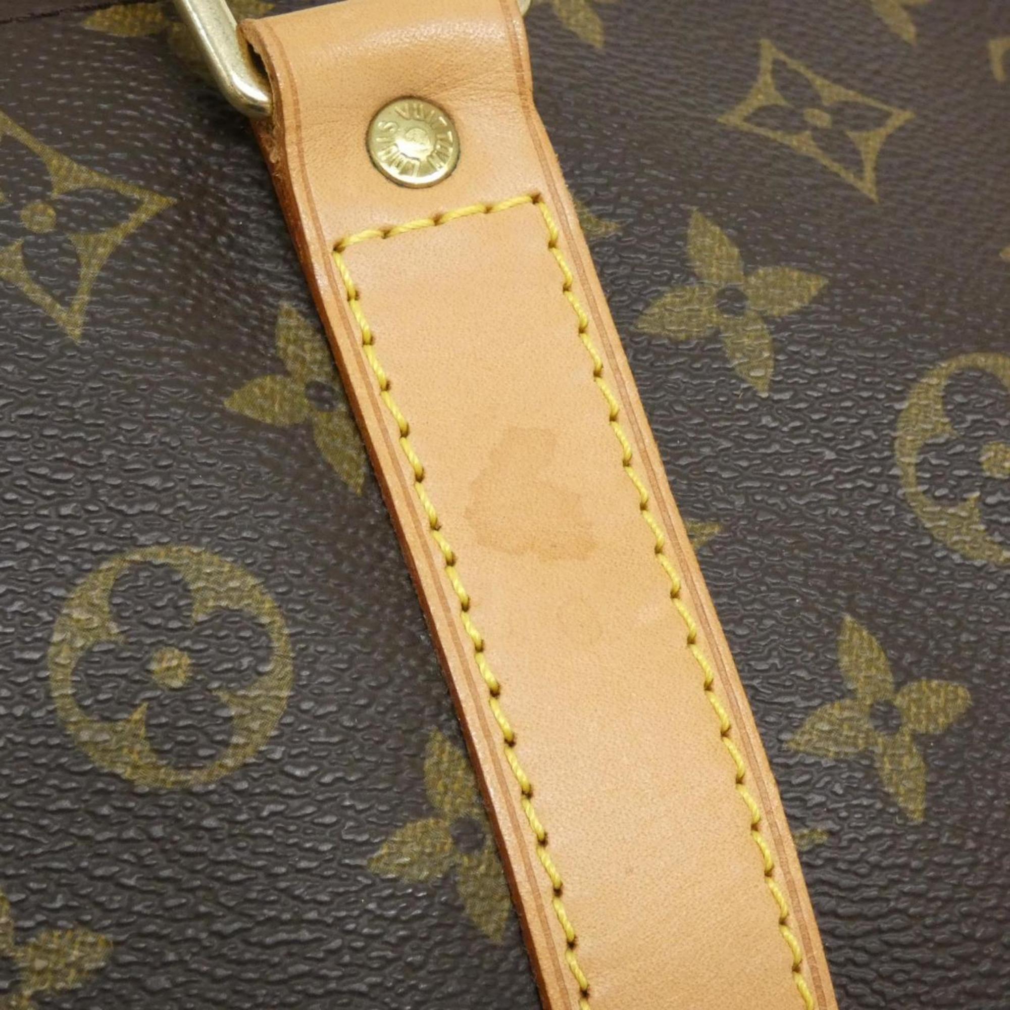 Louis Vuitton Monogram Marron Coated Canvas Boston Bag (Pre-Owned)