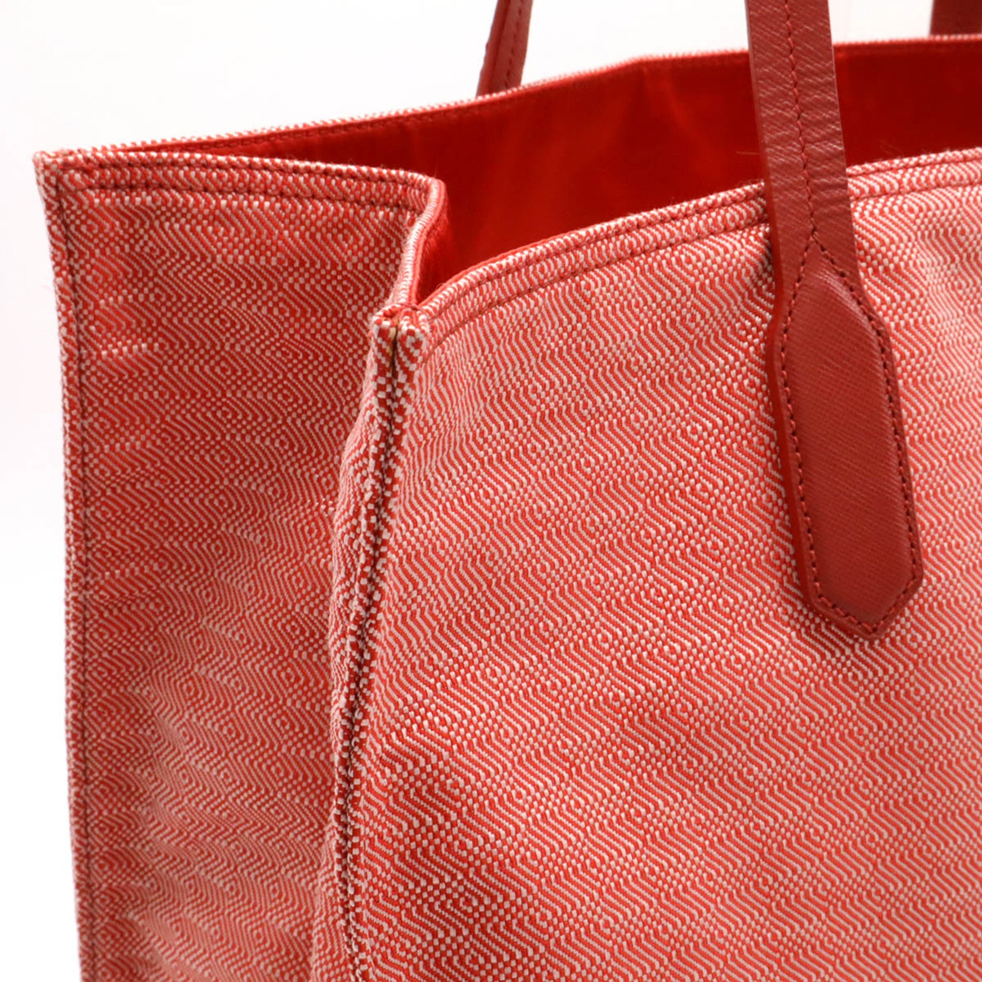 Prada Red Color Tessuto Shoulder Bag Tote Bag (Pre-Owned)