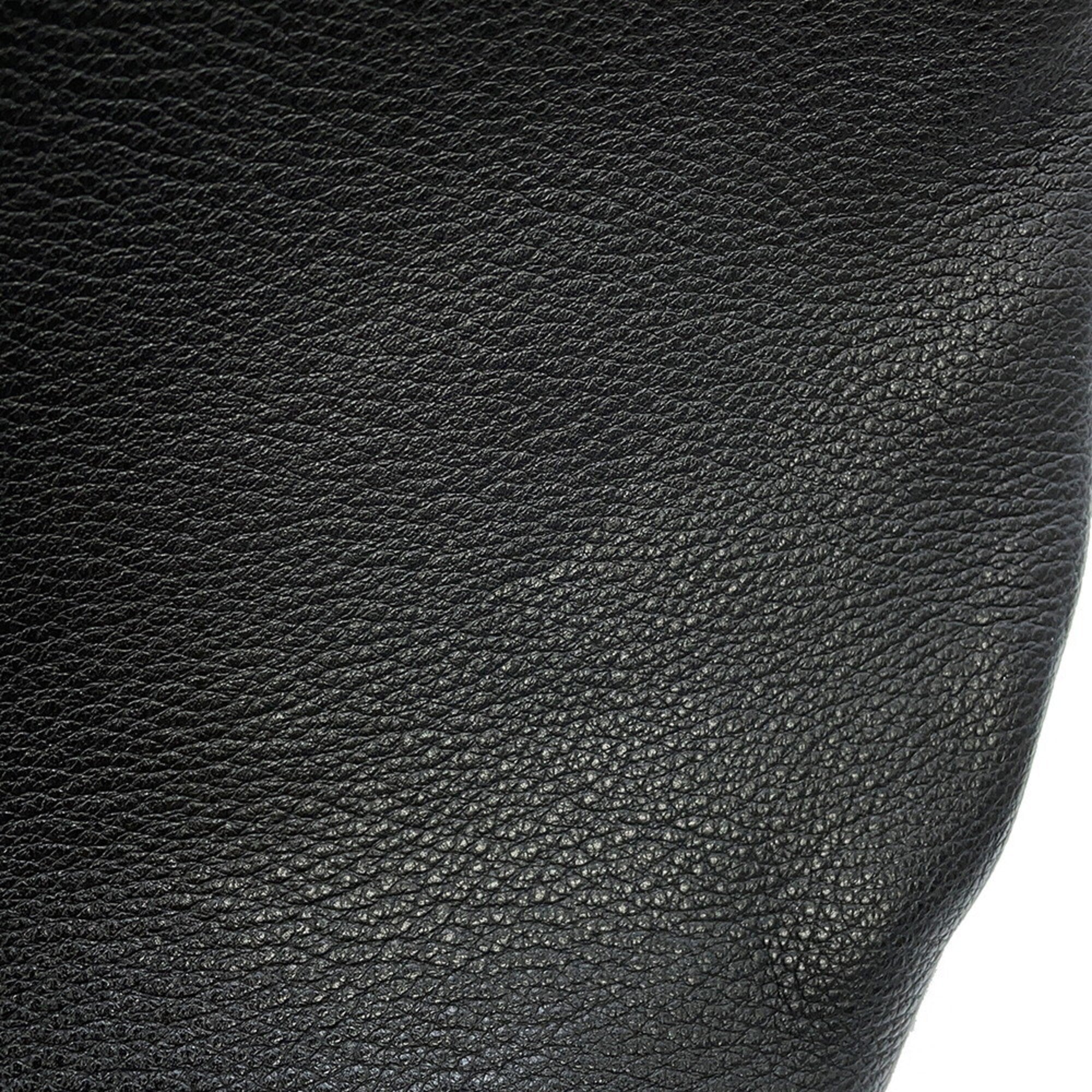 Prada Black Leather Handbag Shoulder Bag (Pre-Owned)