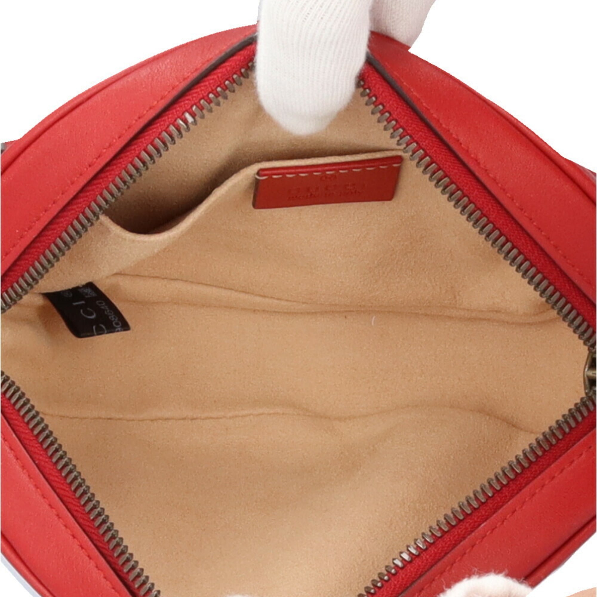 Gucci Red Color Leather Fanny Pack (Pre-Owned)