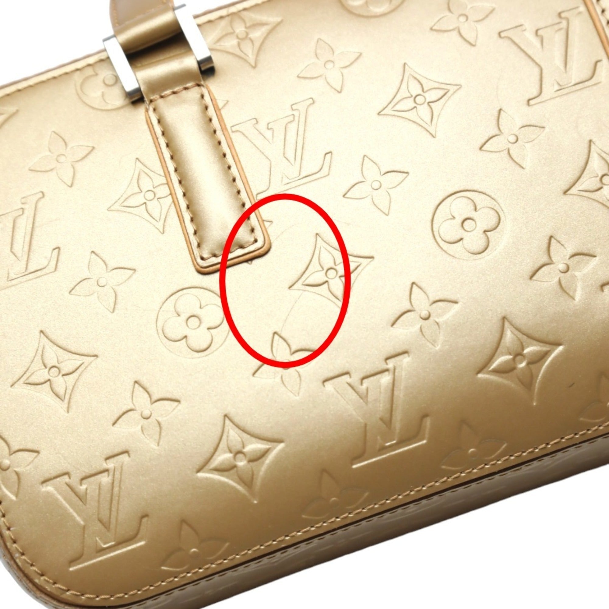 Louis Vuitton Gold Monogram Mat Handbag (Pre-Owned)