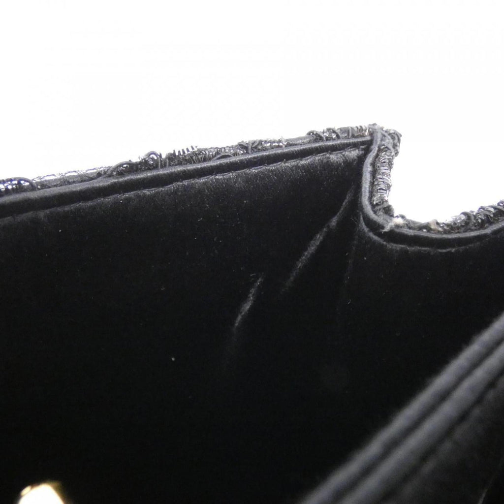 Chanel Black Satin Handbag (Pre-Owned)