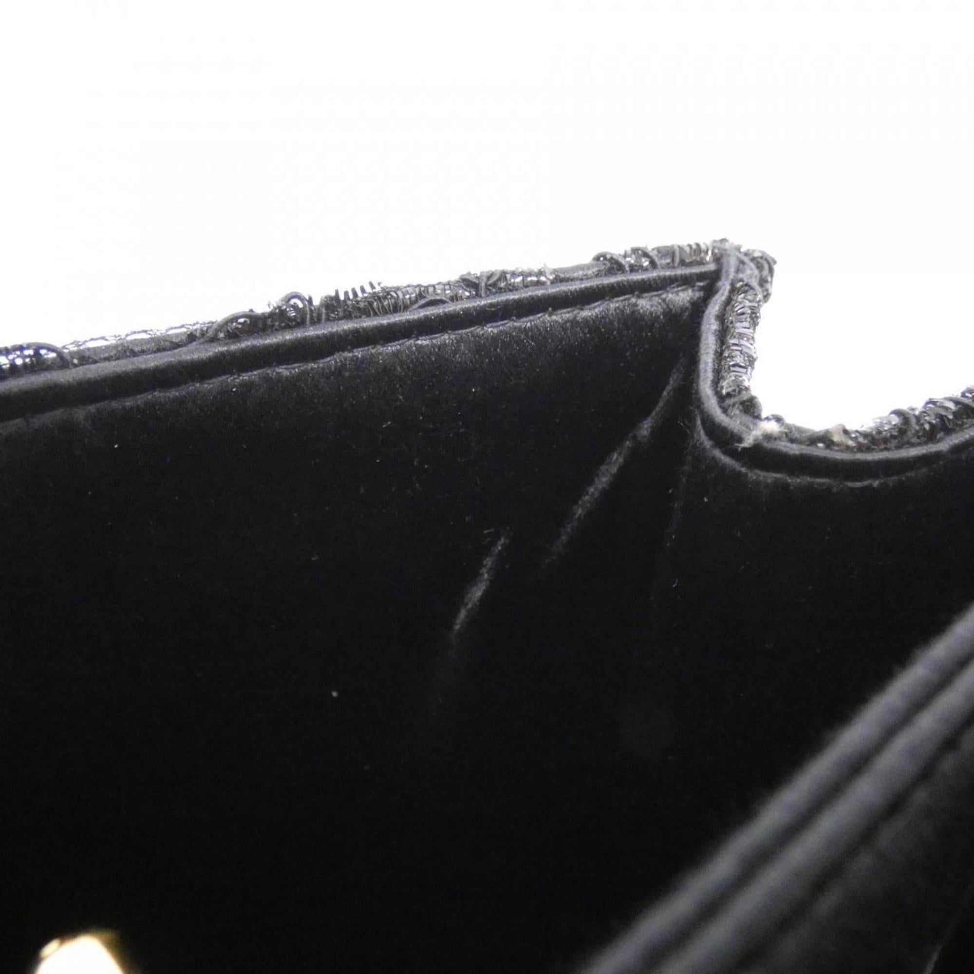Chanel Black Satin Handbag (Pre-Owned)