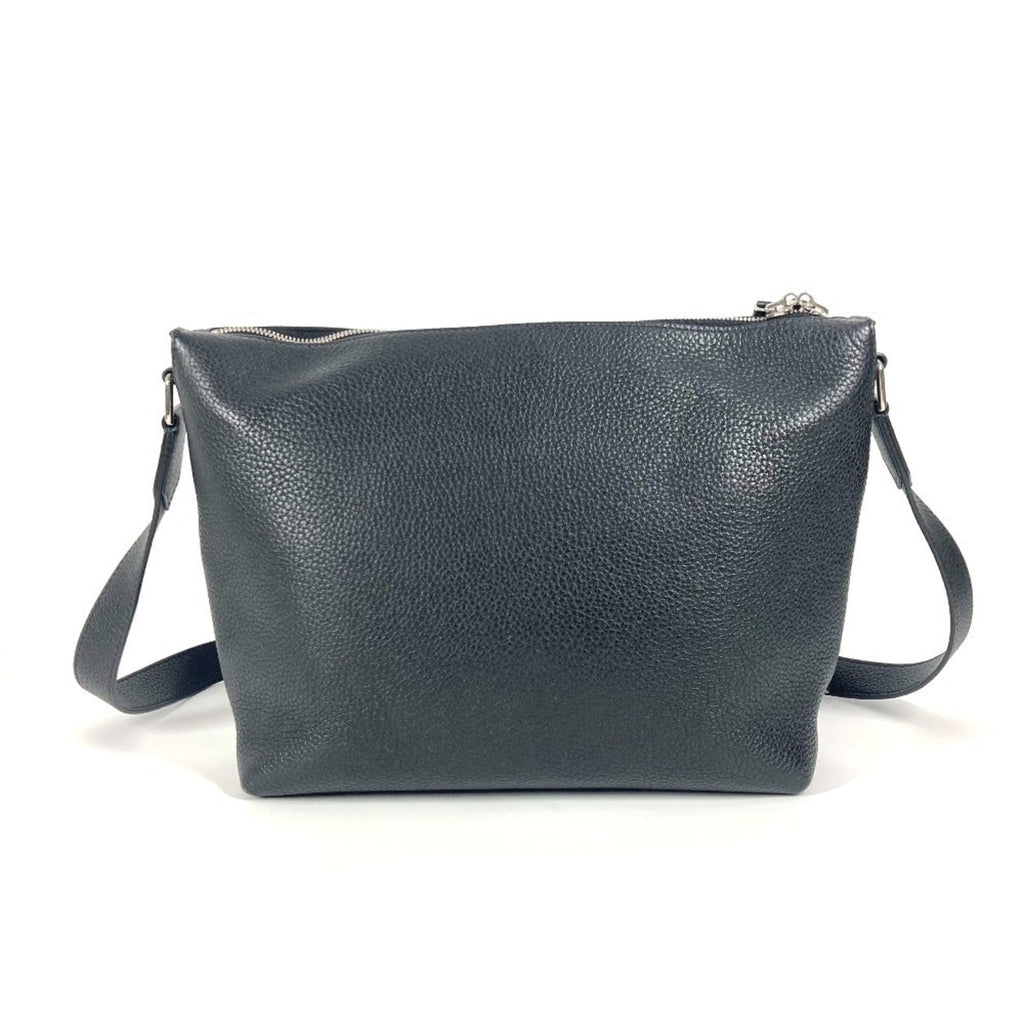 Louis Vuitton Black Noir Leather Messenger Bag Shoulder Bag (Pre-Owned)