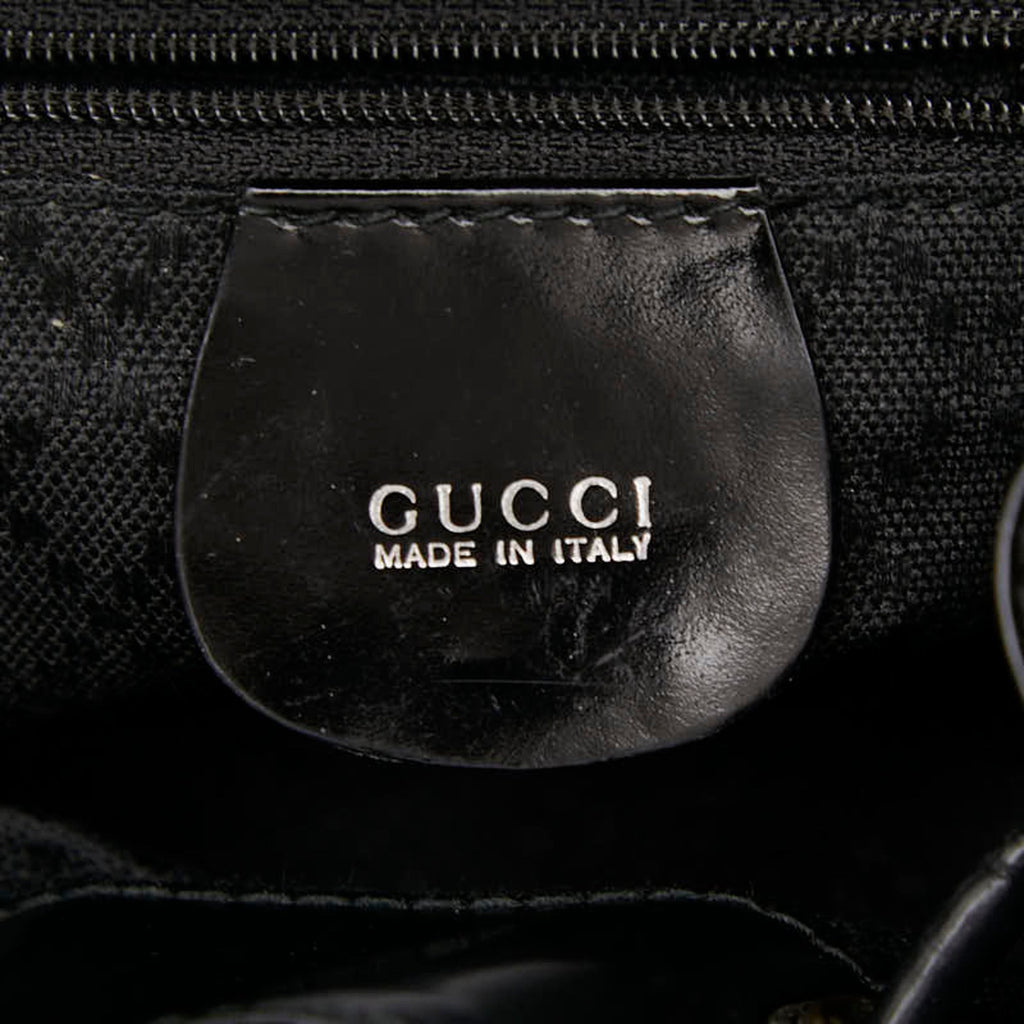 Gucci Black Nylon Leather Backpack (Pre-Owned)