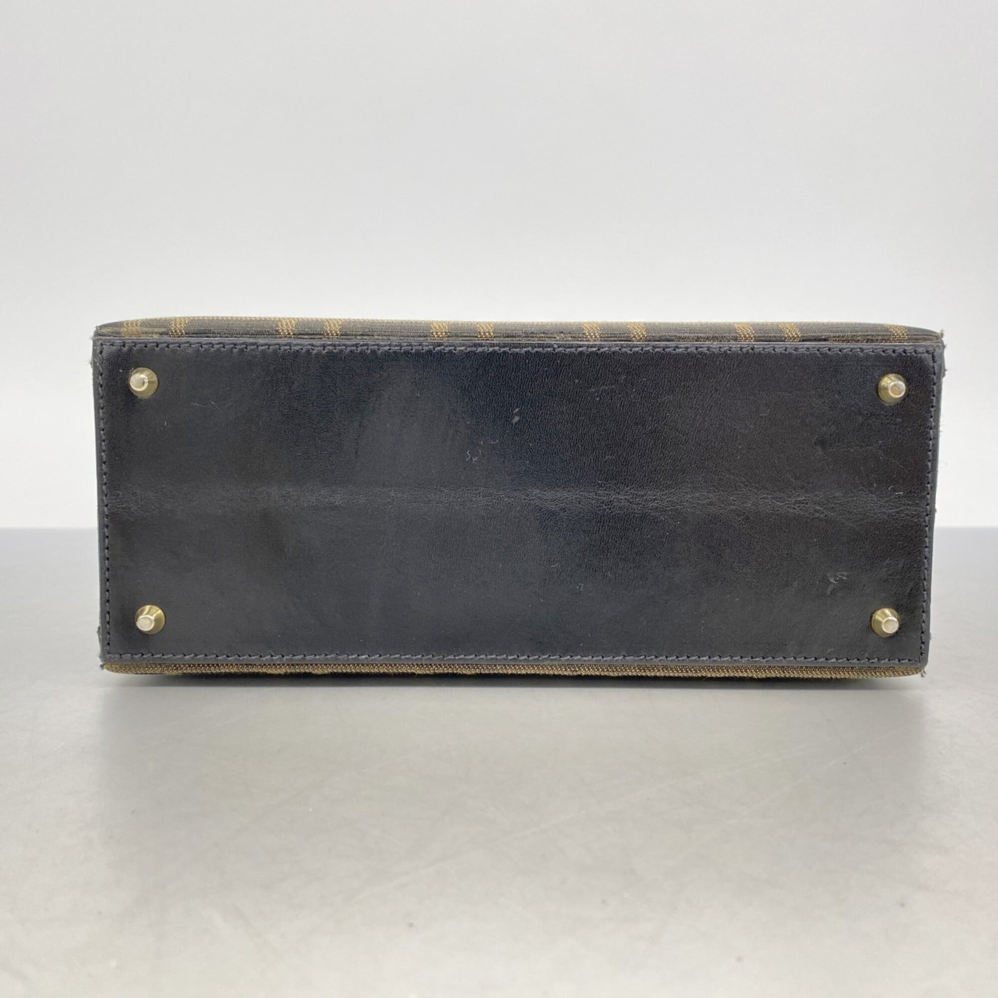 Fendi Brown Nylon Canvas Handbag (Pre-Owned)