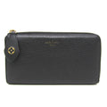 Louis Vuitton Taurillon Noir Leather Long Wallet (Bi-Fold) (Pre-Owned)