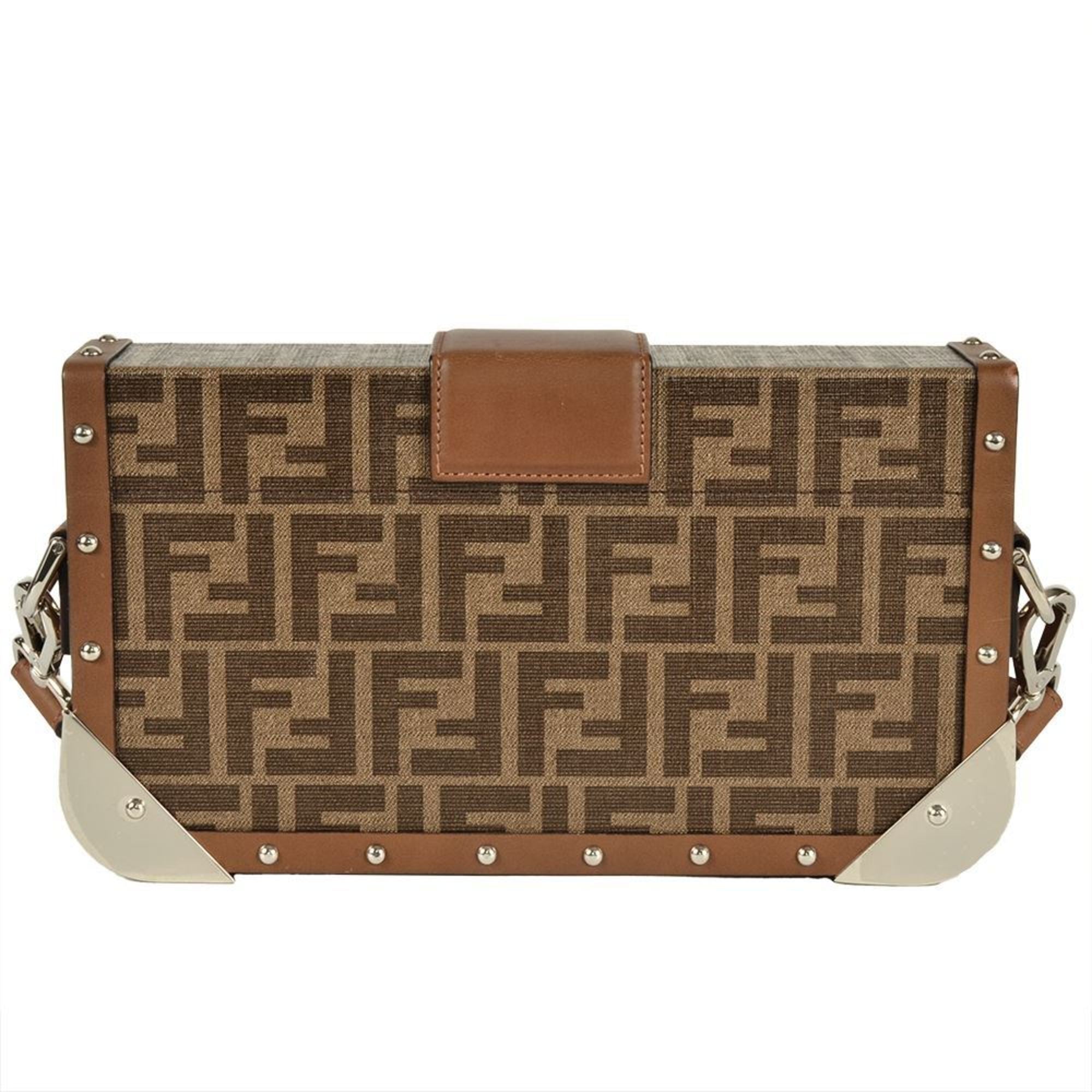 Fendi Brown Pvc Leather Shoulder Bag (Pre-Owned)