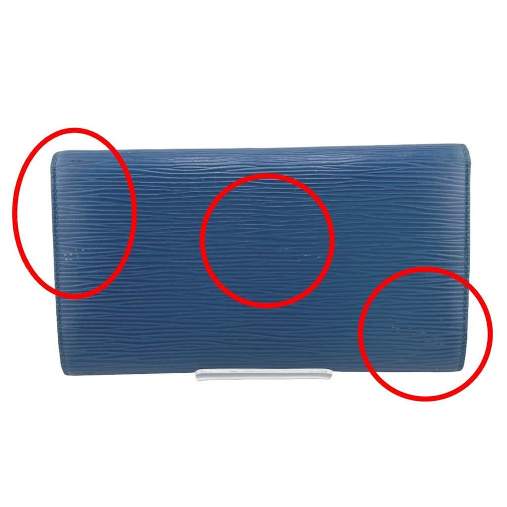 Louis Vuitton Toledo Blue Epi Leather Wallet (Bi-Fold) (Pre-Owned)