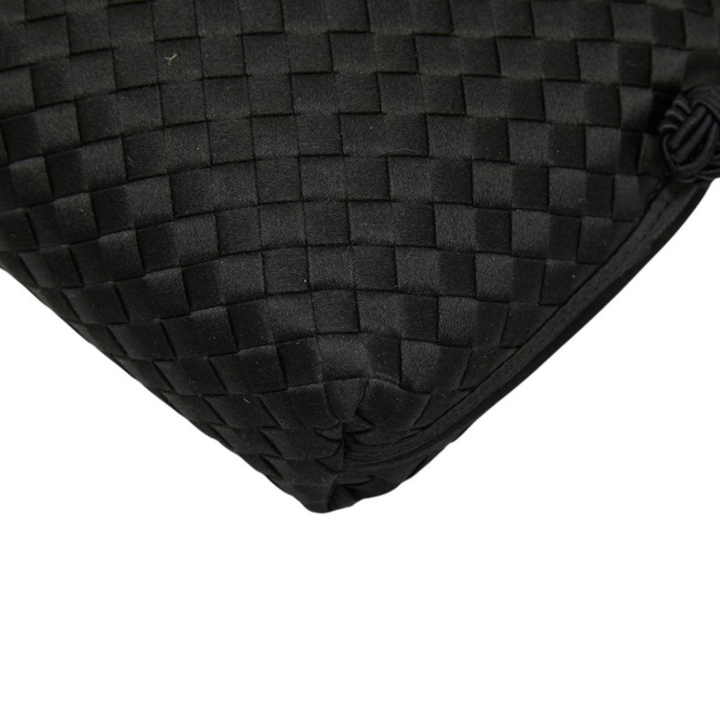 Bottega Veneta Black Satin Shoulder Bag (Pre-Owned)