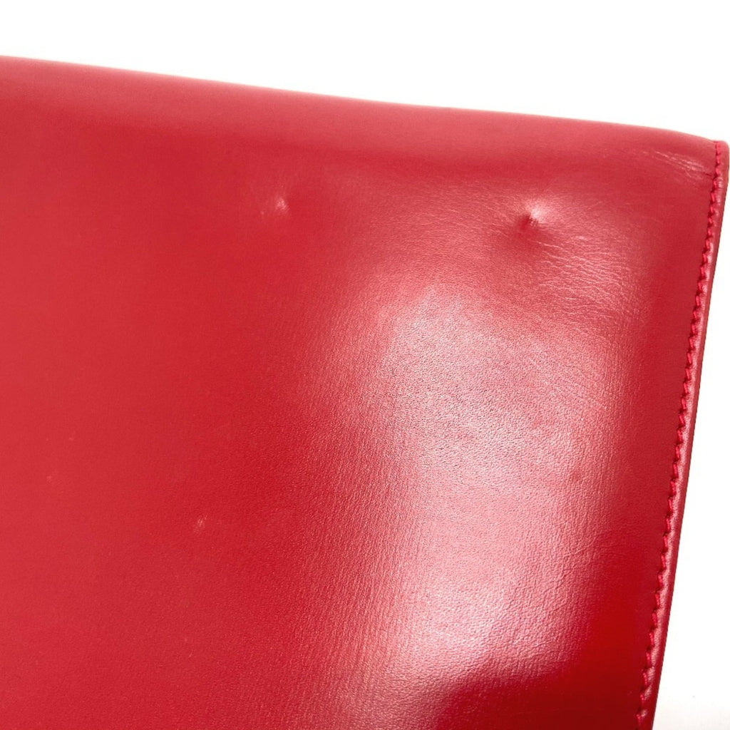 Gucci Red Color Leather Clutch Bag Shoulder Bag (Pre-Owned)