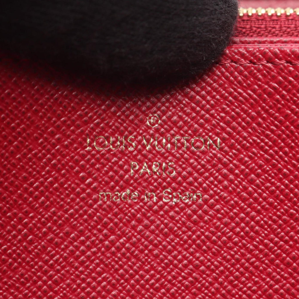 Louis Vuitton Brown Fuchsia Pink Pvc Coated Canvas Leather Long Wallet (Bi-Fold) (Pre-Owned)