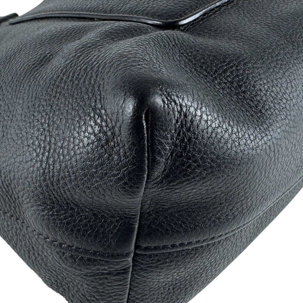 Prada Black Leather Handbag Shoulder Bag (Pre-Owned)