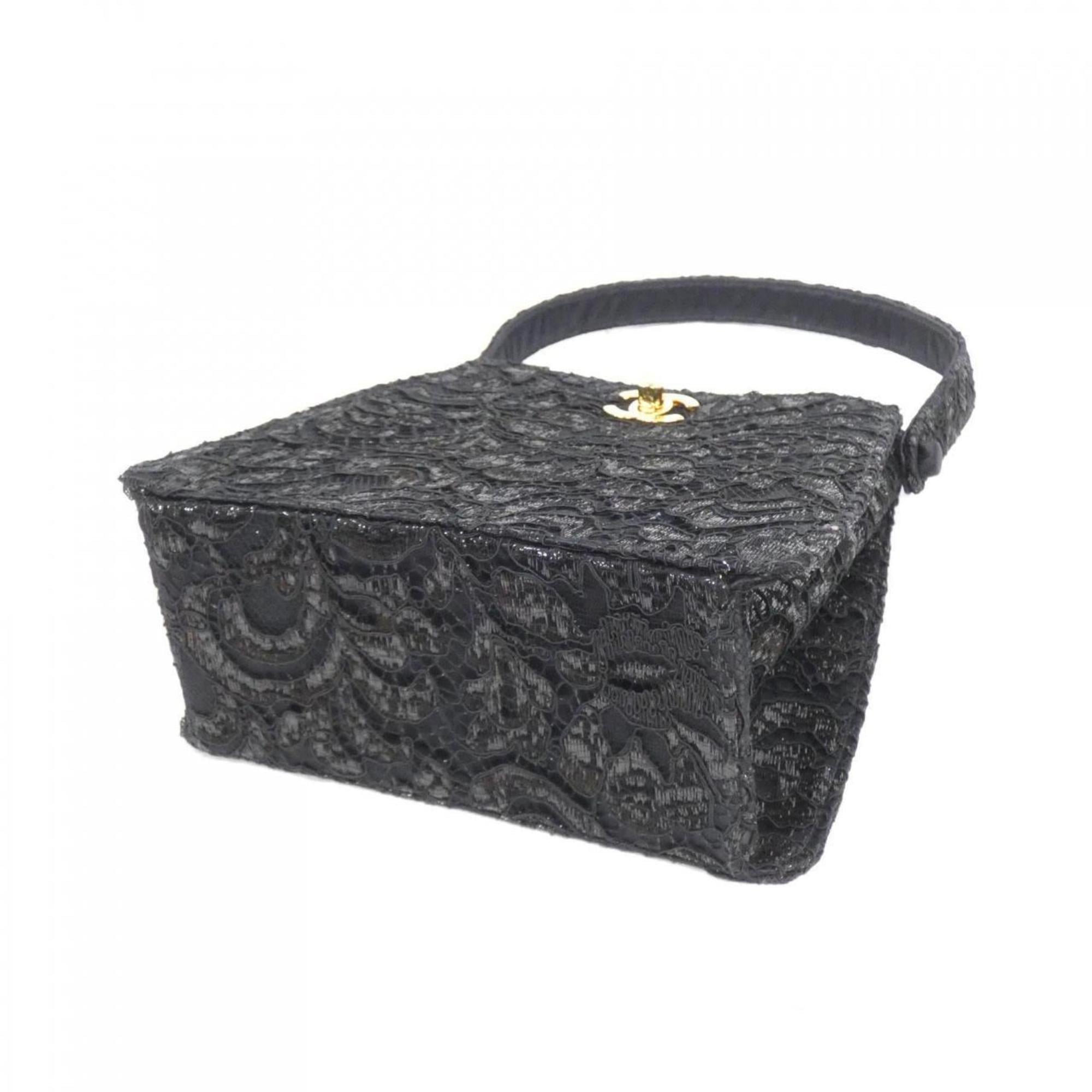 Chanel Black Satin Handbag (Pre-Owned)